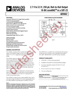 AD5662BRJZ-2REEL7 datasheet  